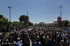 تشییع پیکر حجت الاسلام سیدمهدی تقوی شهید حادثه تروریستی تهران - قم‎