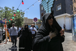 تشییع پیکر حجت الاسلام سیدمهدی تقوی شهید حادثه تروریستی تهران - قم‎