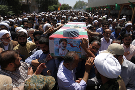 تشییع پیکر حجت الاسلام سیدمهدی تقوی شهید حادثه تروریستی تهران - قم‎