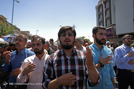 تشییع پیکر حجت الاسلام سیدمهدی تقوی شهید حادثه تروریستی تهران - قم‎