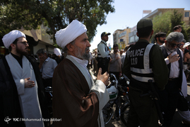 تشییع پیکر حجت الاسلام سیدمهدی تقوی شهید حادثه تروریستی تهران - قم‎