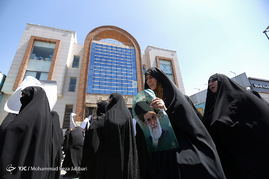 تشییع پیکر حجت الاسلام سیدمهدی تقوی شهید حادثه تروریستی تهران - قم‎