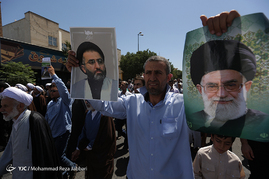 تشییع پیکر حجت الاسلام سیدمهدی تقوی شهید حادثه تروریستی تهران - قم‎
