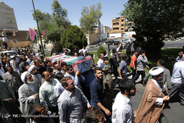 تشییع پیکر حجت الاسلام سیدمهدی تقوی شهید حادثه تروریستی تهران - قم‎