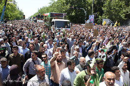 تشییع پیکر شهدای حادثه تروریستی تهران
