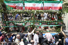 تشییع پیکر شهدای حادثه تروریستی تهران