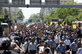تشییع پیکر شهدای حادثه تروریستی تهران