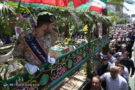 تشییع پیکر شهدای حادثه تروریستی تهران