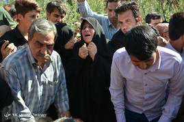 خاکسپاری شهدای حادثه تروریستی تهران در بهشت زهرا(س)