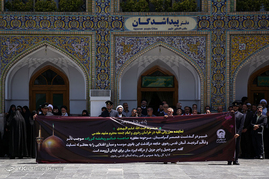 تشییع پیکر همسر آیت الله علم الهدی‎