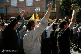 تشییع پیکر سه شهید مدافع حرم تیپ فاطمیون در شهرری