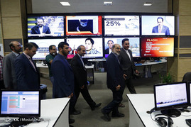 بازدید رئیس رسانه ملی از شبکه پرس تی وی و هیسپان تی وی‎
