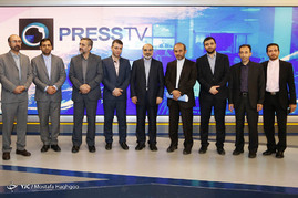 بازدید رئیس رسانه ملی از شبکه پرس تی وی و هیسپان تی وی‎