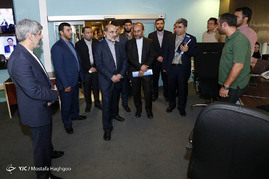 بازدید رئیس رسانه ملی از شبکه پرس تی وی و هیسپان تی وی‎
