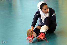 تمرين تيم ملی واليبال بانوان پيش از مسابقات قهرمانی آسيا