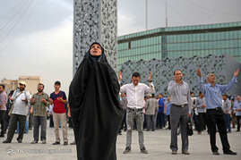 مراسم روز عفاف و حجاب در میدان امام حسین(ع)‎