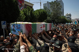تشییع پیکر ارتشی شهید مدافع حرم ستوان سوم سیدمهدی جودی ثانی در مشهد