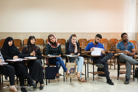 بازدید حداد عادل رییس بنیاد سعدی از دوره ی دانش افزایی زبان فارسی در دانشگاه علامه