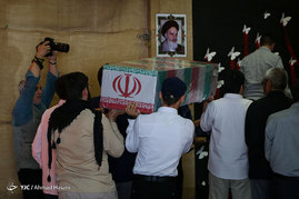 استقبال از پیکر سه شهید دفاع مقدس در مشهد مقدس