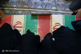 استقبال از پیکر سه شهید دفاع مقدس در مشهد مقدس