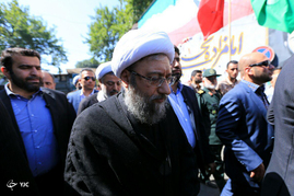 رئیس قوه قضائیه در مراسم تشییع شهدای گمنام - ساری