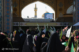 گلباران حرم امام رضا (ع) در روز تولد حضرت معصومه (س)