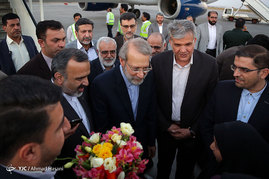 ورود رئیس مجلس شورای اسلامی به مشهد مقدس