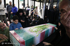 مراسم تشییع پیکر شهید غلامی در میدان بروجردی تهران