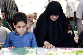 مراسم تشییع پیکر شهید غلامی در میدان بروجردی تهران