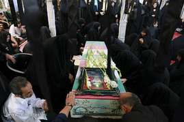 مراسم تشییع پیکر شهید غلامی در میدان بروجردی تهران