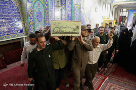 مراسم تشییع پیکر شهید غلامی در میدان بروجردی تهران