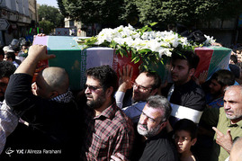 مراسم تشییع پیکر شهید غلامی در میدان بروجردی تهران