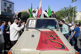 مراسم تشییع پیکر شهید غلامی در میدان بروجردی تهران