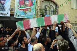 مراسم تشییع پیکر شهید غلامی در میدان بروجردی تهران