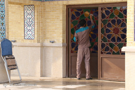 مراسم افتتاح صحن مطهر حضرت معصومه (س) به مناسبت دهه کرامت در حرم شاهچراغ (ع) شیراز