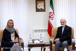 دیدارهای امروز فدریکا موگرینی مسئول سیاست خارجی اتحادیه اروپا با کمال خرازی رییس شورای راهبردی روابط خارجی و علی اکبر ولایتی رییس مرکز تحقیقات استراتژیک مجمع تشخیص مصلحت نظام