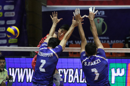 مسابقات والیبال انتخابی قهرمانی جهان بین تیم های ایران و چین - اردبیل