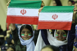 مسابقات والیبال انتخابی قهرمانی جهان بین تیم های ایران و قطر - اردبیل