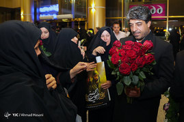 استقبال از خانواده شهید محسن حججی در فرودگاه شهید هاشمی نژاد مشهد