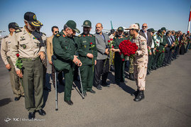 استقبال از پیکر ۱۹ شهید گمنام دفاع مقدس در مشهد