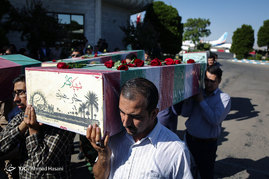 استقبال از پیکر ۱۹ شهید گمنام دفاع مقدس در مشهد