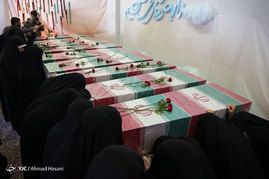 استقبال از پیکر ۱۹ شهید گمنام دفاع مقدس در مشهد