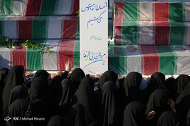 تشییع پیکرهای مطهر 19 شهید گمنام دفاع مقدس و یک شهید مدافع حرم در مشهد