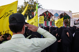 تشییع پیکرهای مطهر 19 شهید گمنام دفاع مقدس و یک شهید مدافع حرم در مشهد