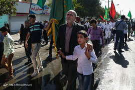 مراسم بدرقه کاروان زائران پیاده از مشهد به کربلا