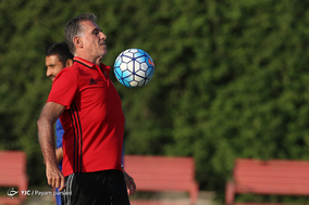 تمرین تیم ملی فوتبال پیش از بازی با سوریه