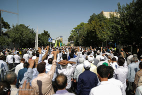 راهپیمایی نمازگزاران نماز جمعه مشهد در حمایت از مسلمانان مظلوم میانمار
