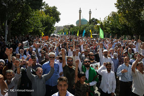 راهپیمایی نمازگزاران نماز جمعه مشهد در حمایت از مسلمانان مظلوم میانمار