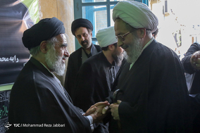 مراسم تشییع پیکر مرحوم آیت‌الله راستی کاشانی از اعضای جامعه مدرسین حوزه علمیه قم  / قم
