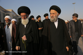 مراسم تشییع پیکر مرحوم آیت‌الله راستی کاشانی از اعضای جامعه مدرسین حوزه علمیه قم  / قم